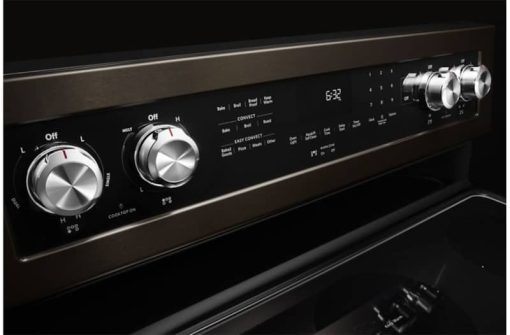KitchenAid 30" PrintShield Black Stainless Steel Electric Convection Range - Image 6