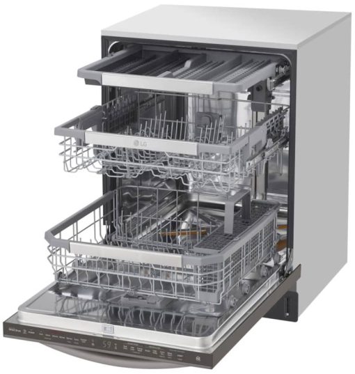 LG 24" Black Stainless Steel Top Control Smart Wi-Fi Enabled Dishwasher With QuadWash And TrueSteam - Image 6