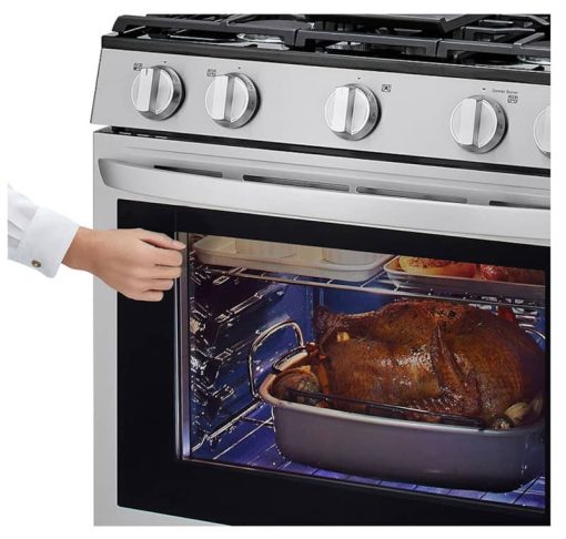 LG 5.8 Cu. Ft. PrintProof Stainless Steel Smart Wi-Fi Enabled True Convection InstaView Gas Range With AirFry - Image 7