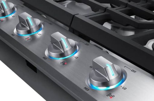 Samsung ADA 30" Stainless Steel Smart Gas Cooktop With Illuminated Knobs - Image 6