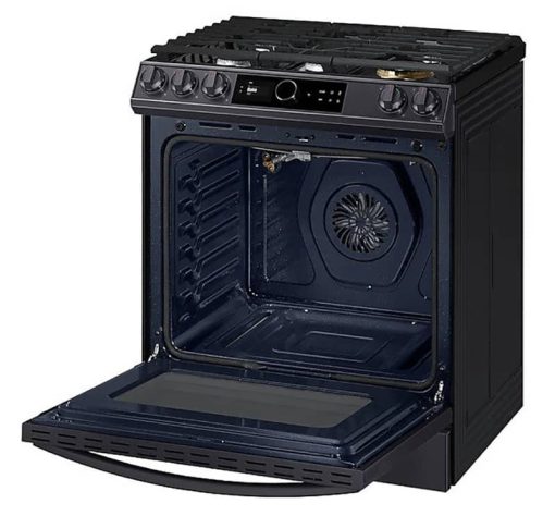 Samsung 6 Cu. Ft. Fingerprint Resistant Black Stainless Steel Slide-In Gas Range With Smart Dial, Air Fry & Wi-Fi - Image 5