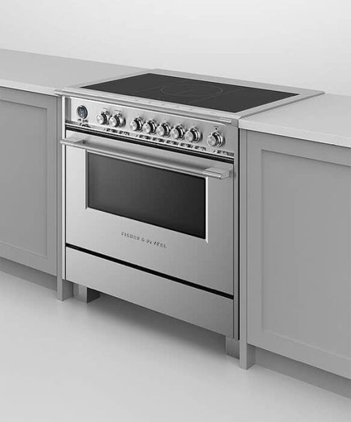 Fisher & Paykel Series 9 36" Stainless Steel Induction Range, 5 Zones With SmartZone, Self-Cleaning - Image 6