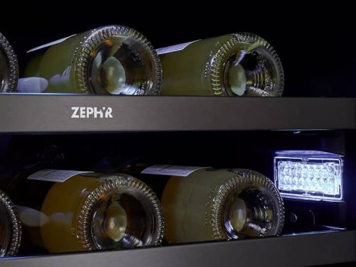 Zephyr Preserv 24" Black Stainless Frame Dual Zone Wine Cooler - Image 6