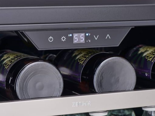 Zephyr Presrv 24" Stainless Frame Full Size Single Zone Wine Cooler - Image 6