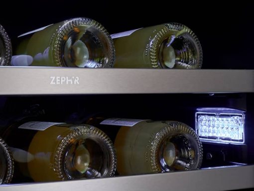 Zephyr 24" Stainless Frame Full Size Dual Zone Wine Cooler - Image 6