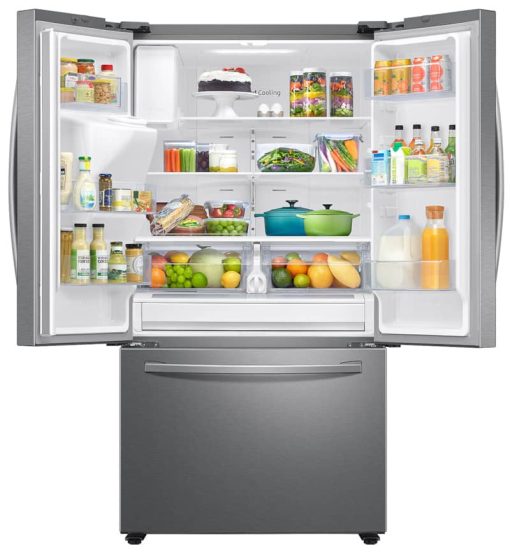 Samsung 26.5 Cu. Ft. Fingerprint Resistant Stainless Steel 3-Door French Door Refrigerator With Family Hub And External Water & Ice Dispenser - Image 2