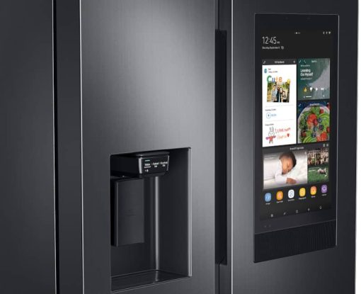 Samsung 26.7 Cu. Ft. Large Capacity Fingerprint Resistant Black Stainless Steel Side-By-Side Refrigerator With Touch Screen Family Hub - Image 9