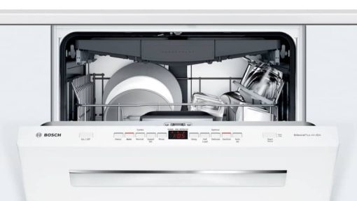 Bosch 500 Series 24" White Recessed Handle Dishwasher - Image 7