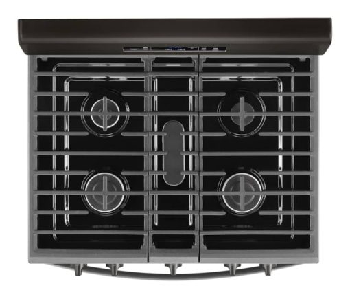 Whirlpool 5 Cu. Ft. Black Stainless Steel Gas Range With Center Oval Burner - Image 6