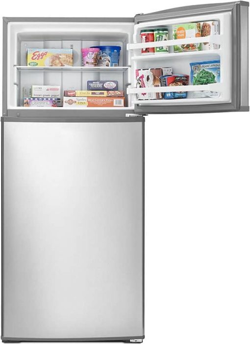 Whirlpool ADA 28" Monochromatic Stainless Steel Top Freezer Refrigerator - Image 6