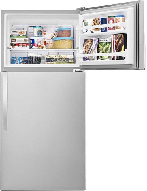 Whirlpool ADA 30" Monochromatic Stainless Steel Top-Freezer Refrigerator - Image 6