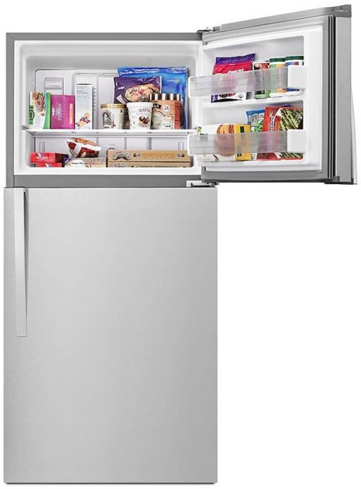 Whirlpool ADA 30" Monochromatic Stainless Steel Top Freezer Refrigerator - Image 6