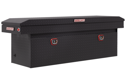 Weather Guard Saddle Truck Tool Box Aluminum Full Deep Textured Matte Black