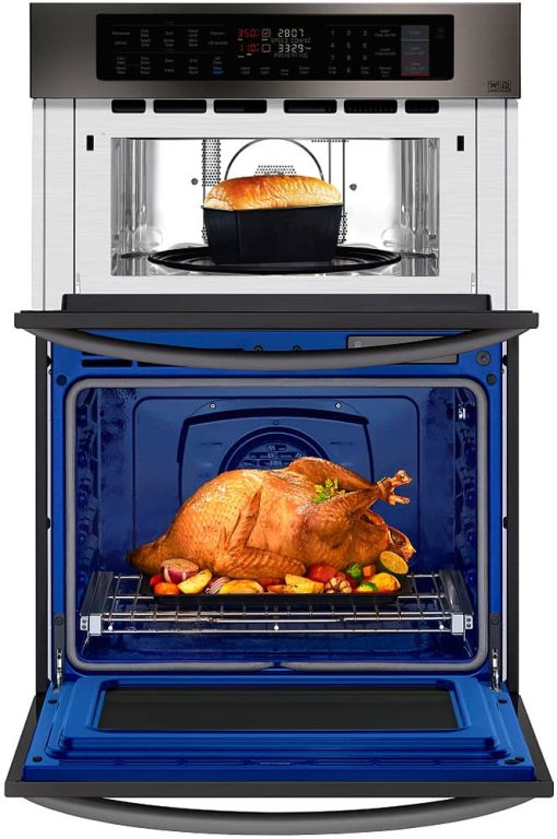 LG 30" Black Stainless Steel Smart Microwave Combination Oven - Image 2