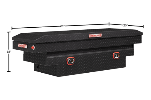 Weather Guard Saddle Truck Tool Box AluminumCompact Deep Textured Matte Black - Image 5