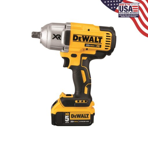 DCF899P2-20V MAX* XR Brushless High Torque 1/2" Impact Wrench Kit w/Detent Anvil Maximum initial battery voltage (measured without a workload) is 20 volts. Nominal voltage is 18. - Image 2