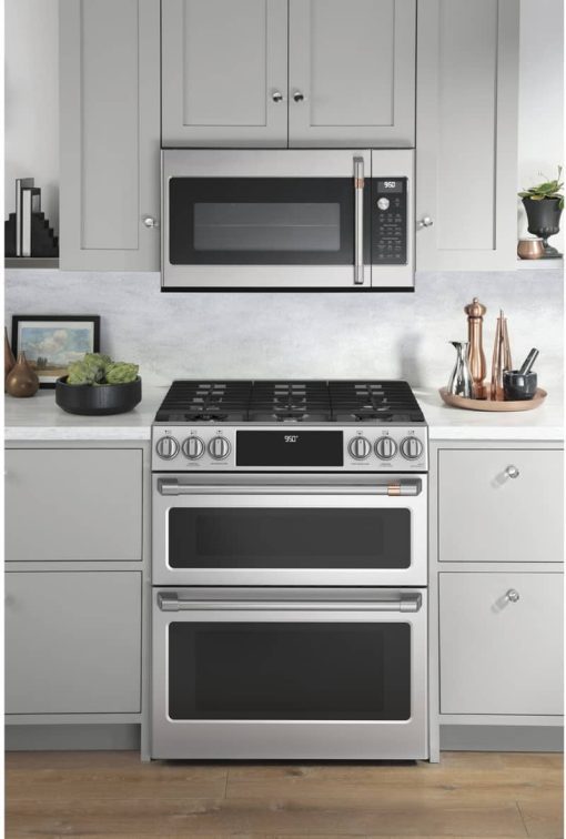Cafe ADA 30" Stainless Steel With Brushed Stainless Smart Slide-In Front Control Dual-Fuel Double-Oven Range With Convection - Image 7