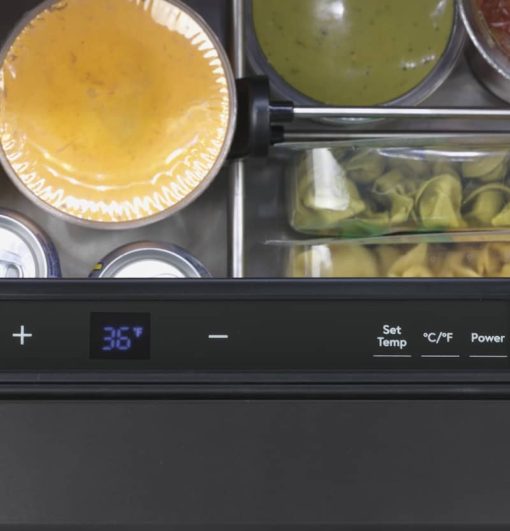 Cafe 5.7 Cu. Ft. Matte Black With Brushed Stainless Built-In Dual-Drawer Refrigerator - Image 7