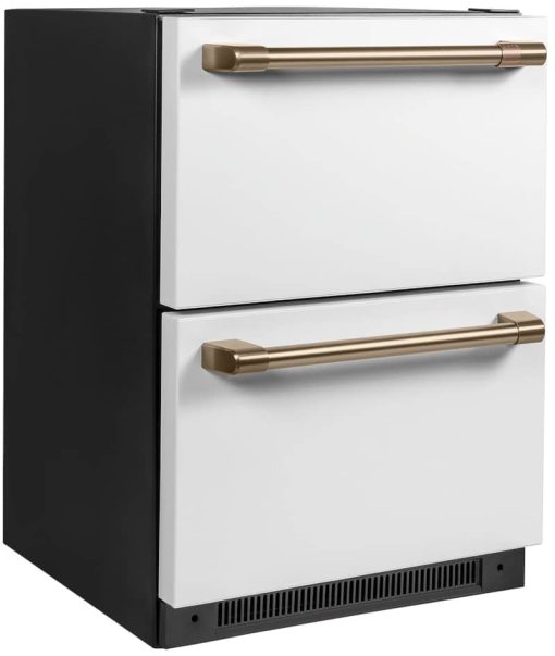 Cafe 5.7 Cu. Ft. Matte White With Brushed Bronze Built-In Dual-Drawer Refrigerator - Image 7