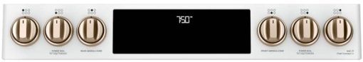 Cafe ADA 30" Matte White With Brushed Bronze Smart Slide-In Double Oven Gas Range With Convection - Image 7