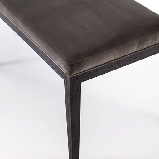 Four Hands Irondale Collection Sara Washed Velvet Grey Dining Bench - Image 6