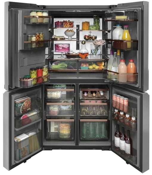 Cafe ENERGY STAR 27.4 Cu. Ft. Platinum Glass Smart QuadDoor Refrigerator - - Image 7