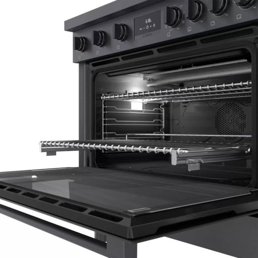 Bosch 800 Series 36" Black Stainless Steel Industrial-Style Dual Fuel Range - Image 7