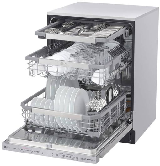 LG 24" PrintProof Stainless Steel Top Control Smart Wi-Fi Enabled Dishwasher With QuadWash And TrueSteam - Image 7