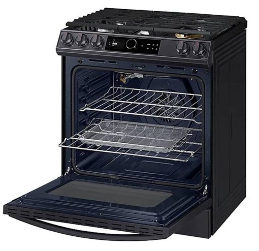 Samsung 6 Cu. Ft. Fingerprint Resistant Black Stainless Steel Slide-In Gas Range With Smart Dial, Air Fry & Wi-Fi - Image 4