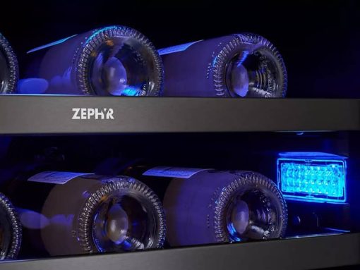 Zephyr Preserv 24" Black Stainless Frame Dual Zone Wine Cooler - Image 7