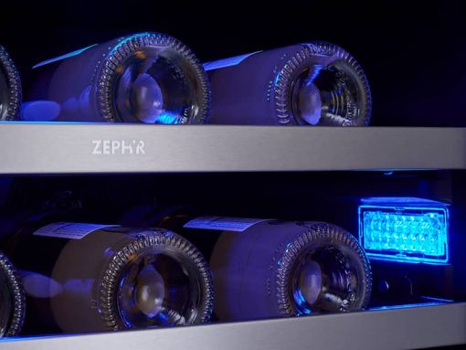 Zephyr 24" Stainless Frame Full Size Dual Zone Wine Cooler - Image 7