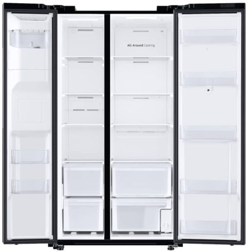 Samsung 21.5 Cu. Ft. Fingerprint Resistant Black Stainless Steel Counter Depth Side-By-Side Refrigerator With Touch Screen Family Hub - Image 4