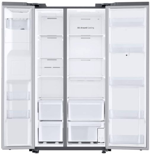 Samsung 21.5 Cu. Ft. Fingerprint Resistant Stainless Steel Counter Depth Side-By-Side Refrigerator With Touch Screen Family Hub - Image 3