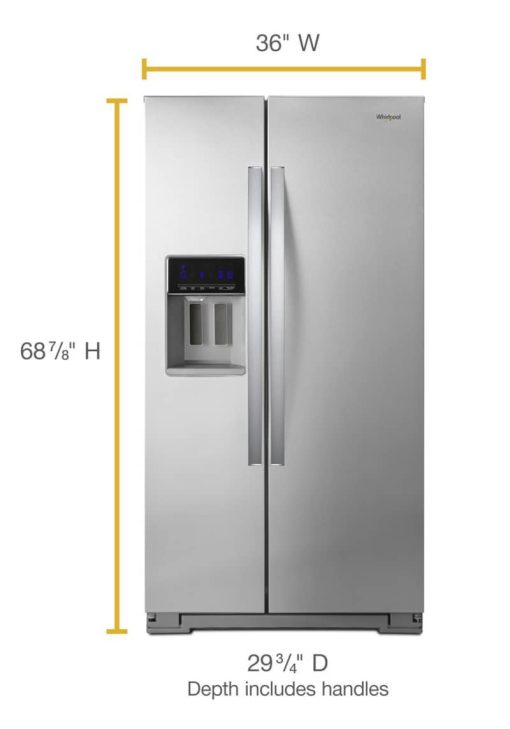 Whirlpool ADA 36" Fingerprint Resistant Stainless Steel Counter Depth Side-By-Side Refrigerator - Image 7