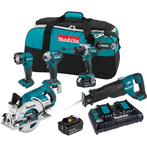 Makita 18V LXT 5 Piece Combo Kit Lithium Ion Brushless Cordless