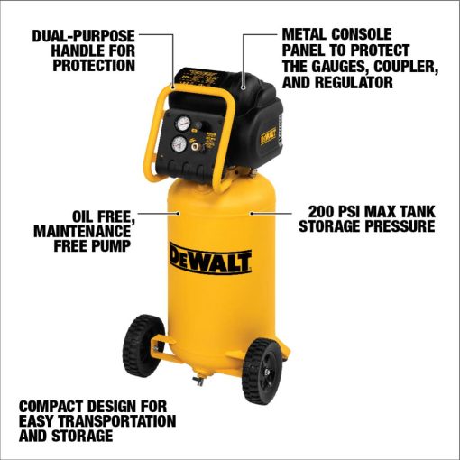 DEWALT Heavy-Duty 200 PSI MAX Electric Workshop Compressor (D55168) - Image 2