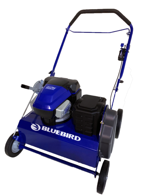Bluebird 22" 125V Power Rake Dethatcher Li Ion Wheeled Brushless Motor Bare Tool