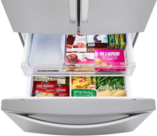 LG 23 Cu. Ft. PrintProof Stainless Steel French Door Counter Depth Refrigerator - Image 7
