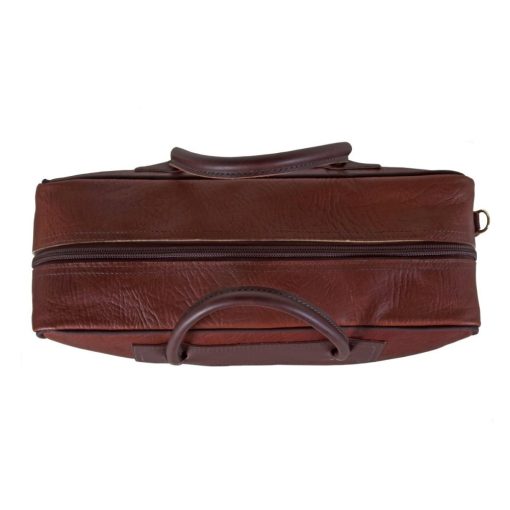 23 Liter Capacity Brown Trim Bison Leather Computer Briefcase - Image 5