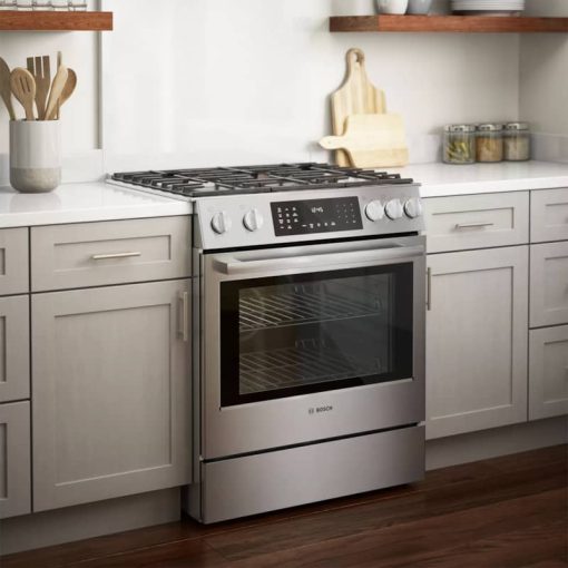 Bosch 800 Series 30" Stainless Steel Dual Fuel Slide-In Range - Image 8