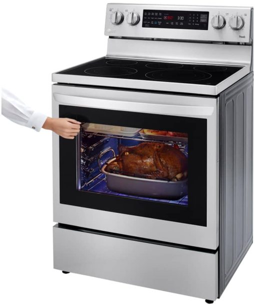 LG 6.3 Cu. Ft. PrintProof Stainless Steel Smart Wi-Fi Enabled Fan Convection Electric Range With Air Fry & EasyClean - Image 8