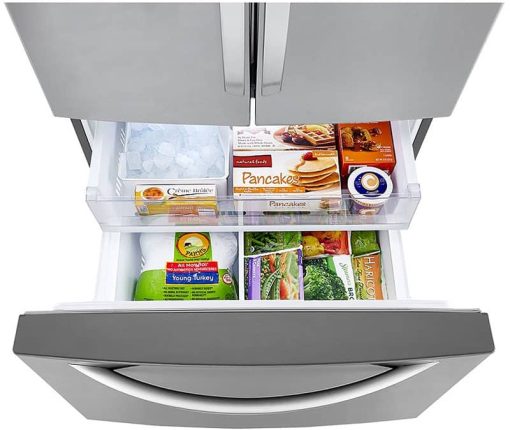 LG 25 Cu. Ft. PrintProof Stainless Steel French Door Refrigerator - Image 8