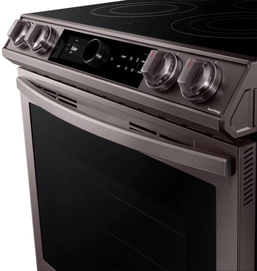 Samsung ADA 6.3 Cu. Ft. Fingerprint Resistant Tuscan Stainless Steel Slide-In Electric Range - Image 8