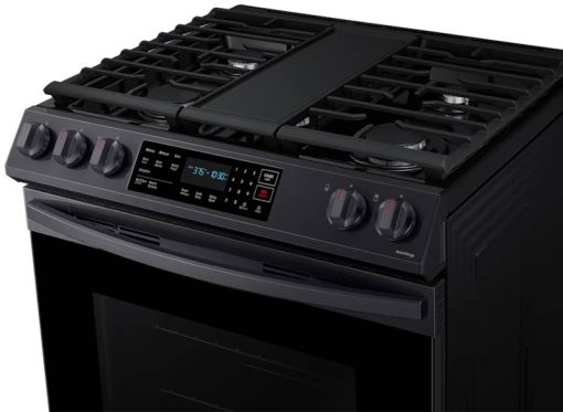 Samsung ADA 6 Cu. Ft. Fingerprint Resistant Black Stainless Steel Slide-In Gas Range With Convection & Wi-Fi - Image 8