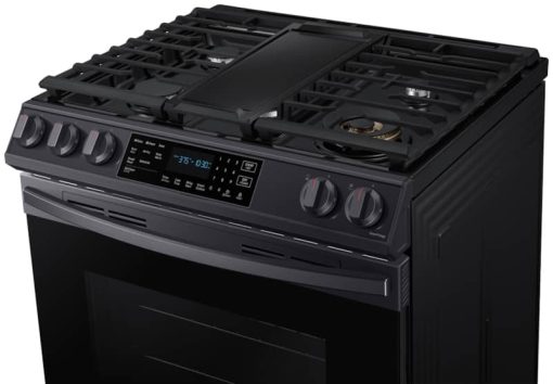 Samsung ADA 6 Cu. Ft. Fingerprint Resistant Black Stainless Steel Front Control Slide-In Gas Range With Air Fry - Image 8