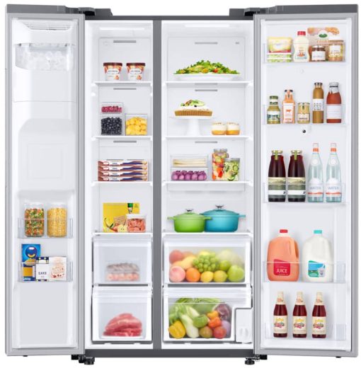 Samsung 21.5 Cu. Ft. Fingerprint Resistant Stainless Steel Counter Depth Side-By-Side Refrigerator With Touch Screen Family Hub - Image 2
