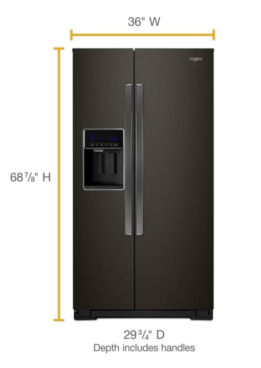 Whirlpool ADA 36" Fingerprint Resistant Black Stainless Steel Counter Depth Side-By-Side Refrigerator - Image 7