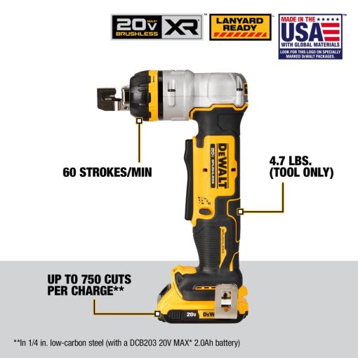 DEWALT 20V MAX XR Wire Mesh Cable Tray Cutter Brushless Cordless - Image 14