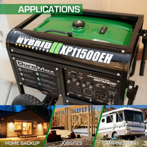 DuroMax Generator Electric Start Dual Fuel Hybrid Portable 11500Watt 457cc - Image 5