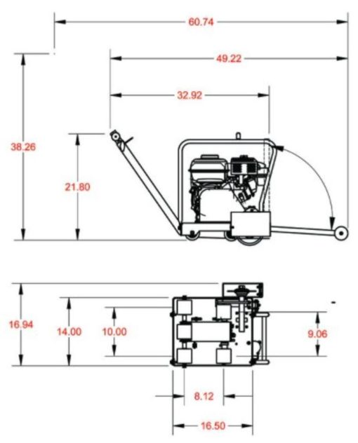 Diamond Products CC150XL-EE First Cut Concrete Saw True Early Entry Series 6" Honda GX160 Engine 4.8HP - Image 4
